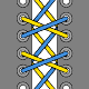 Double Cross Lacing diagram