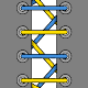 Straight (European) Lacing diagram