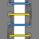 Straight (Fashion) Lacing diagram